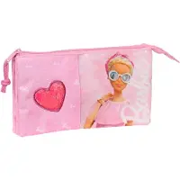 Barbie Pennenetui met 3 vakken Barbie Girl Roze 22 x 12 x 3 cm