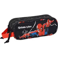 Safta Double Pencil Case Zwart Man