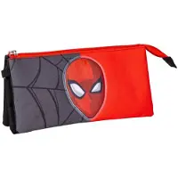 Spiderman Pennenetui met 3 vakken Spider-Man Rood Zwart 22,5 x 2 x 11,5 cm
