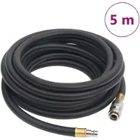 vidaXL Luchtslang hybride 0,6'' 5 m rubber en PVC zwart