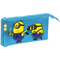 Safta Schoolpennenzak Minions Minionstatic Blauw (22 x 12 x 3 cm)