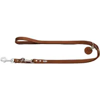 Hunter - V-Lijn - Hondenriem Länge max. 200 cm - Breite 2,0 cm, cognac