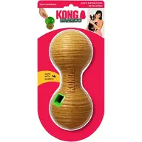 Kong feederspeeltje bamboo dumbbell M bruin - 8.3 x 20.3 x 8.3 cm