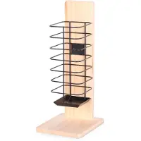Duvo+ duvoplus Hooiruif Knaagdieren - Houten Hooirek voor Konijn, Cavia en Hamster - Zwart Metaal - 14x18x37cm