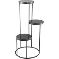 Ptmd collection PTMD Hilde Meervoudige Zuil - H82 x Ø40 cm - Marmer - Zwart