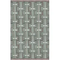 Layered Johanna Len Vloerkleed 180x270 Cm Saliegroen - Vloerkleden met motieven Wol Sage Green - SHJOS180270