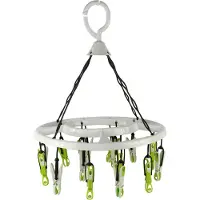 Laguelle Droogmolen met 16 Antislip Wasknijpers - Wit en Groen - 26 x 34cm