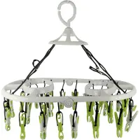 Laguelle Droogmolen met 30 Antislip Wasknijpers - Wit en Groen - 34 x 48,5cm