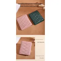 HX Slanke Korte Portemonnee,Vrouwen leer Portemonnee, Schapenvacht Portemonnee ,Women Leather Wallet, Roze