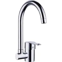 Laveo Design kraan voor spoelbak, staand model, met draaibare U-vormige uitloop, chroom