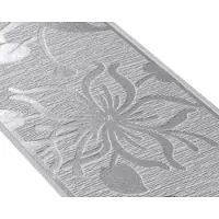 A.S. Création GRAFISCHE BLOEMEN BEHANGRAND | Zelfklevend - grijs zilver - Only Borders 11