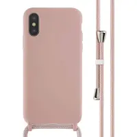 IMoshion Siliconen hoesje met koord voor de Apple iPhone X / Xs - Sand Pink