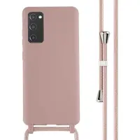 IMoshion Siliconen hoesje met koord voor de Samsung Galaxy S20 FE - Sand Pink
