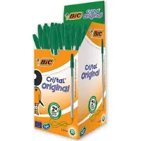 BIC Cristal Pennen Doos Groen