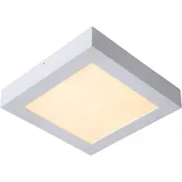 Lucide BRICE-LED - Plafonnière Badkamer - LED Dimb. - 1x22W 3000K - IP44 - Wit