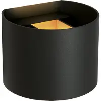 Lucide AXI - Wandspot / Wandlamp Badkamer - LED - 2x7W 2700K - IP54 - Verstelbare stralingshoek - Zwart