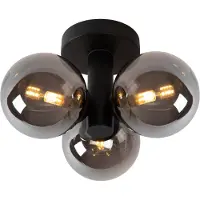Lucide Plafondlamp Trudy zwart 3-lichts