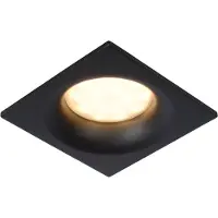 Lucide ZIVA - Inbouwspot Badkamer - 1xGU10 - IP44 - Zwart