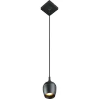 Lucide PRESTON - Hanglamp Badkamer - Ø 10 cm - 1xGU10 - IP44 - Zwart