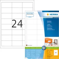 Herma Premium 4632 permanent hechtende etiketten A4 64,6 x 33,8 mm wit (4.800 etiketten)