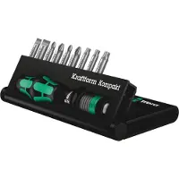 Wera Kraftform Kompakt 10 05056653001 Bitset 10-delig Plat, Kruiskop Phillips, Kruiskop Pozidriv, Binnen-Torx
