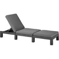 Allibert Ligbed Daytona SL poly-rotan antraciet, 195 x 65 x 22 cm