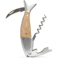 Kikkerland - Lightwood Fish Corkscrew (BA17)