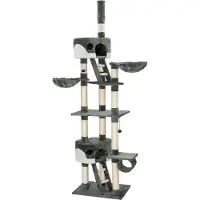 TecTake Krabpaal - Grijs/wit - 260 cm