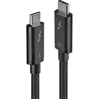 Microconnect TB3010 Thunderbolt-kabel Thunderbolt 3 USB-C stekker, USB-C stekker 1.00 m Zwart Met USB