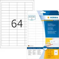 Herma Correctie-/afdeketiketten, A4, 48,3 x 16,9 mm, wit, ondoorzichtig, permanent hec