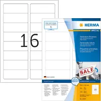Herma 10303 Verwijderbare etiketten, A4, 88,9 x 33,8 mm, wit, wit, Movables-Technology