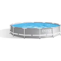 Intex Prisma Frame Range Round Above Ground With Filter Pool Grijs 366 x 76 cm