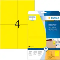 Herma 4561 verwijderbare etiketten A4 105 x 148 mm geel (80 etiketten)