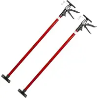 TecTake - set van 2 plafondsteunen - bouwstempel - 115 - 290 cm - rood - 402399