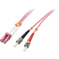 Lindy 46351, dubbelkern glasvezelkabel (LWL), LC/ST connector, OM4, 2m, 50/125æm, multimode