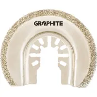 Graphite Graphit HCS Halbkreisscheibe für Keramik 65mm, verzinkt mit Diamantbeschichtung (56H063)