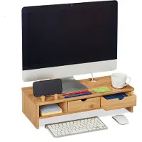 Relaxdays Monitorstandaard, Monitorstijgers, Bruin