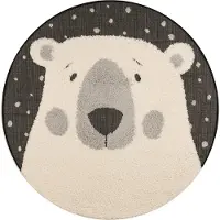 Hanse Home Vloerkleed voor de kinderkamer Icebear Emmet Diermotief, korte pool, reliëfstructuur, slijtvast