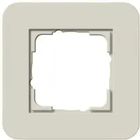 Gira 0211417 Afdekraam, 1-voudig, E3, zand/reinwit, glanzend, met soft-touch afwerking