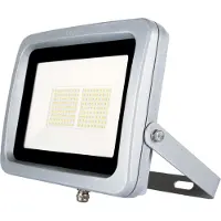Ledino LED schijnwerper Buckow 100 in vlakke vorm, alu / grijs / zink, Aluminium, Modern, LED buitenlamp