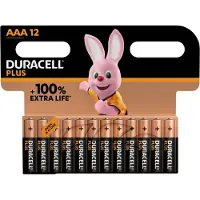 Duracell Alka Plus AAA-batterijen 12 stuks