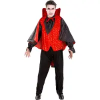 TecTake dressforfun - Herenkostuum graaf Dracula M - verkleedkleding kostuum halloween verkleden feestkleding carnavalskleding carnaval feestkledij partykleding - 300170