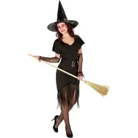 TecTake dressforfun - vrouwenkostuum Sexy tovenares XL - verkleedkleding kostuum halloween verkleden feestkleding carnavalskleding carnaval feestkledij partykleding - 300124