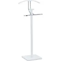 Merkloos dressboy met broekhanger - 109,5 x 47 x 30 cm - slaapkamer - tot 10 kg - wit
