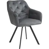 SalesFever Artistiq Eetkamerstoel 'Dru' Velvet, draaibaar, kleur Grijs