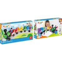 PolyM Rainbow Counting Train Bouwblokken 63-delig