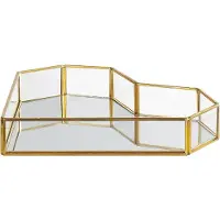Beliani PONTIVY - Dienblad - Goud - Glas