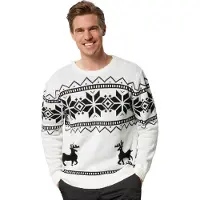 TecTake dressforfun - Kersttrui Winterland zwart-wit XXL - verkleedkleding kostuum halloween verkleden feestkleding carnavalskleding carnaval feestkledij partykleding - 303369