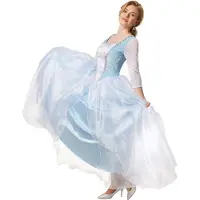 Dressforfun Sierlijke prinsessenjurk Cinderella XL - verkleedkleding kostuum halloween verkleden feestkleding carnavalskleding carnaval feestkledij partykleding - 301886
