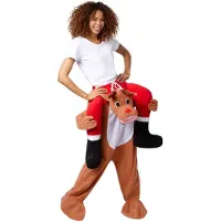 TecTake dressforfun - Huckepack-kostuum rendier - verkleedkleding kostuum halloween verkleden feestkleding carnavalskleding carnaval feestkledij partykleding - 303618